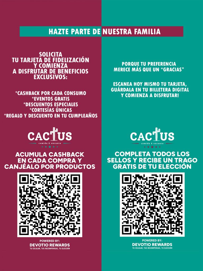 Cactus El MultiEspacio - Tarjeta Fidelizacion Web